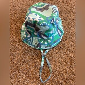 Boy’s Dozer Fishing Hat in Green and Blue Print Size 55cm (age 5)